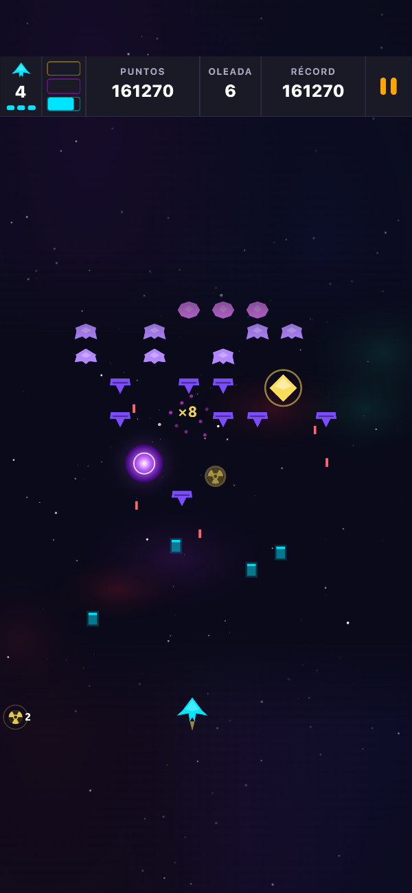 Partida en la oleada 6 con una Bounty Ship y un portal de Void Rift, ambos en pantalla