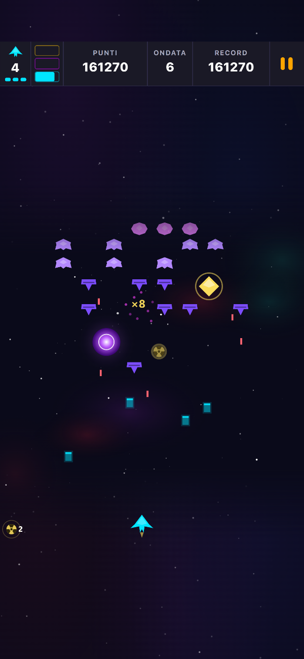 Partita all'ondata 6 con una Bounty Ship e un portale Void Rift, entrambi sullo schermo