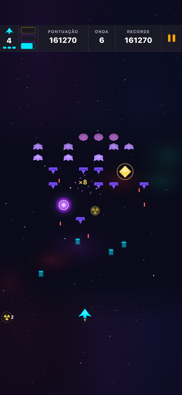 Jogo na onda 6 com uma Nave de Recompensa e um portal de Fissura do Vazio, ambos em ecrã